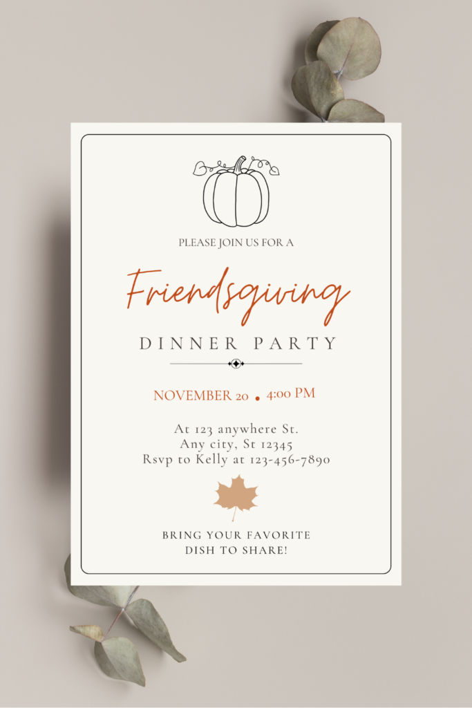 Friendsgiving invitation