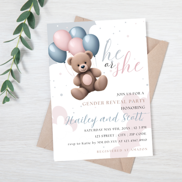 gender reveal invitations