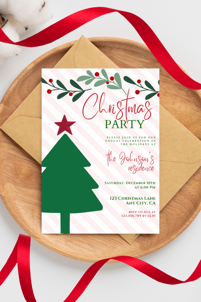 Christmas party invitations