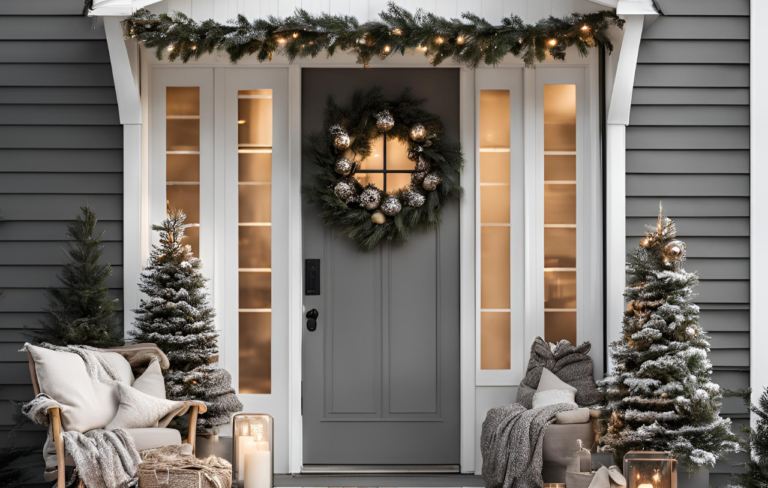 front porch Christmas decorating ideas