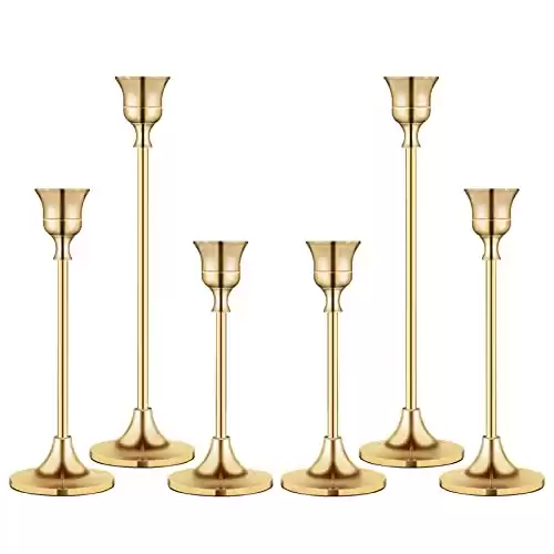 Gold Brass Vintage Candle Stick Holder