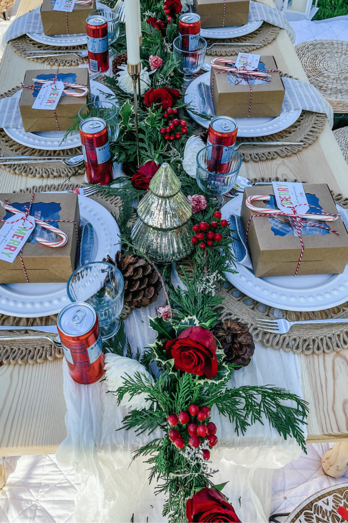 Christmas picnic basket