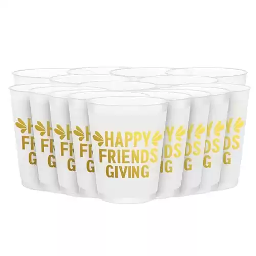 Happy Friendsgiving Cups, Friendsgiving Party Decorations