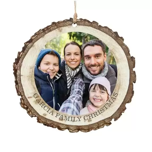 Let's Make Memories Personalized Photo Christmas Ornament