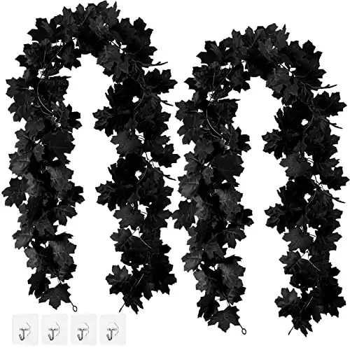 Black Maple Leaf Garland | 2PCS