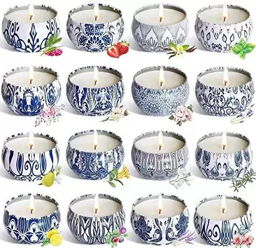 Scented Candles Gifts Set 16 Pack Soy Wax