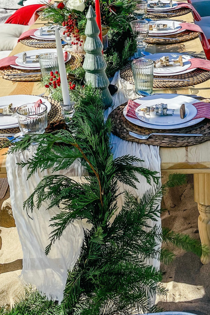 Christmas party decorations table