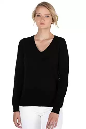 100% Pure Cashmere V Neck Sweater