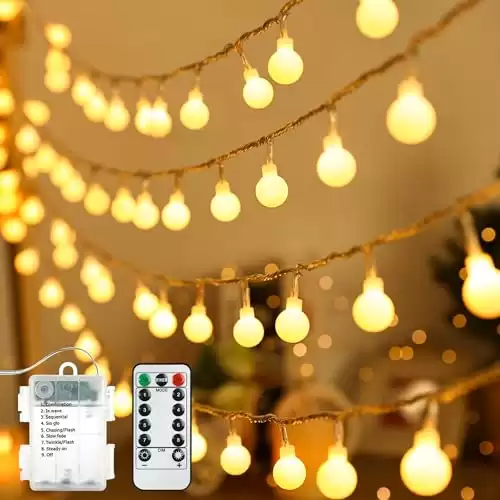 Globe String Lights, 2 Pack