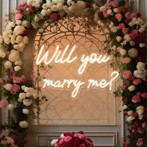 Will You Marry Me Neon Sign for Wall Decor