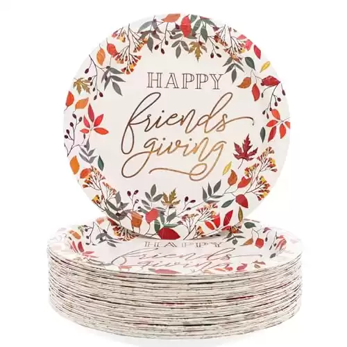 Sparkle and Bash 48 Pack Friendsgiving Paper Plates