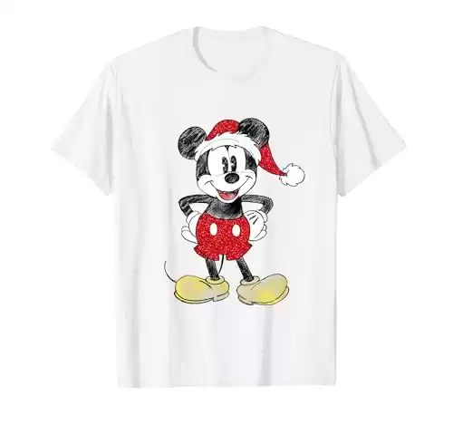 Disney Santa Mickey Mouse Holiday T-Shirt