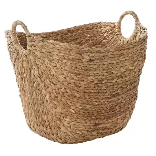 Deco 79 Seagrass Handmade Decorative Storage Basket