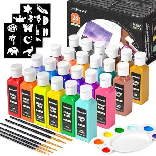 24 Colors Fabric Paint