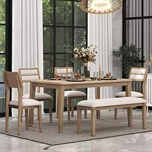 6 Piece Kitchen Dining Table Set