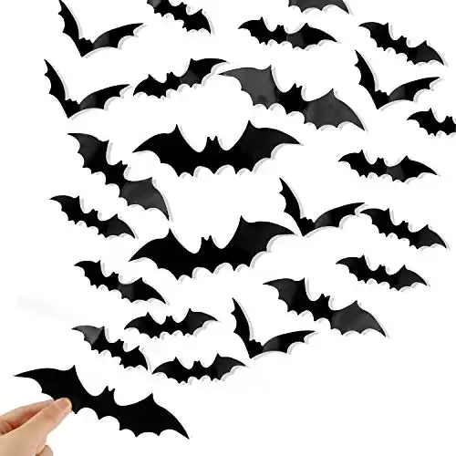 120 Pcs 3D Bat Halloween Decoration Stickers