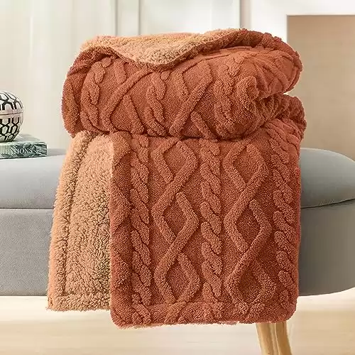 Sherpa Throw Blanket 50x60 Inches