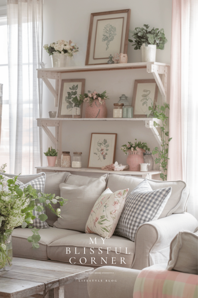 shelf rustic spring decor