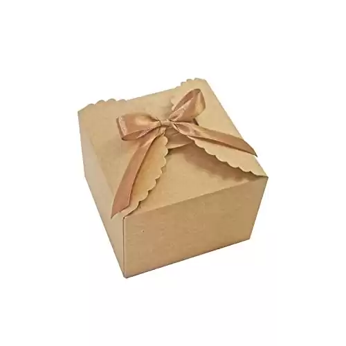 WEWILUCK Brown Gift Box for Presents, 10 Pack Small