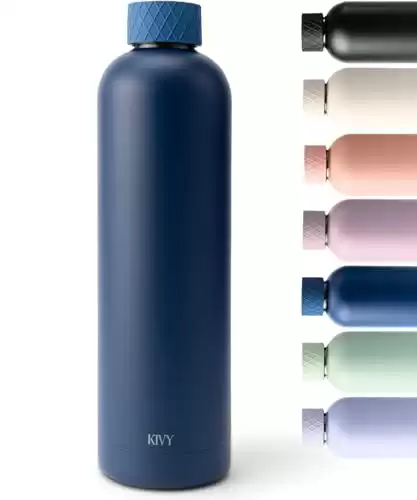 KIVY Stainless Steel Insulated Water Bottle 32oz | Insulated water bottle without straw