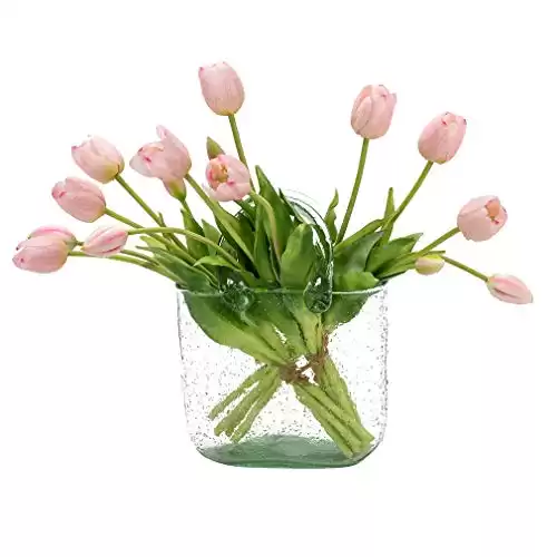 DUYONE 15pcs Artificial Tulips Flowers