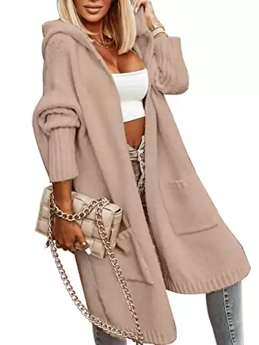 Open Front Oversized Hooded Outerwear