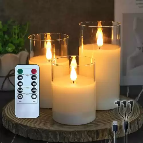 LEDHOLYT Rechargeable Flameless Candle