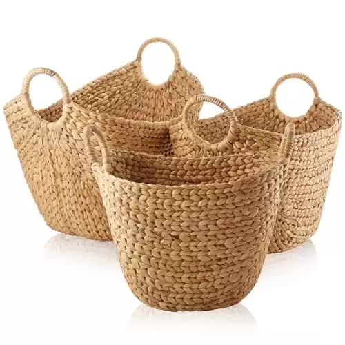 Set of 3 Multipurpose Boat Baskets with Handles