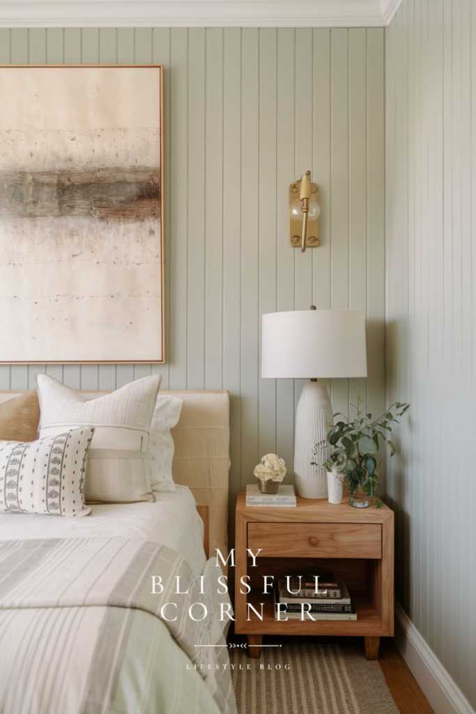 modern beadboard walls bedroom