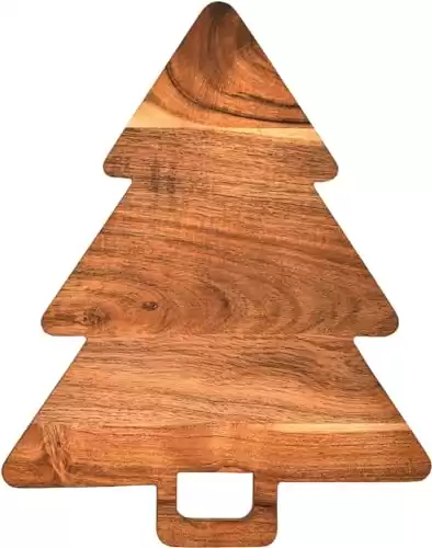 Christmas Tree Shaped Wood Cutting Board - Charcuterie Tree Boards 14"L x 11"W