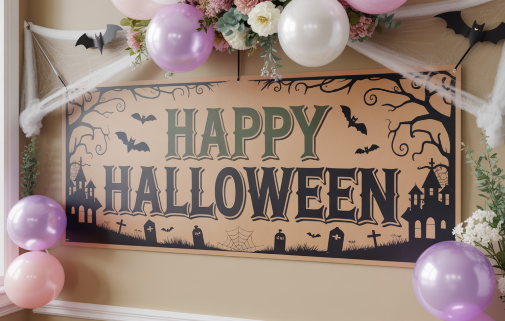 halloween party backdrop