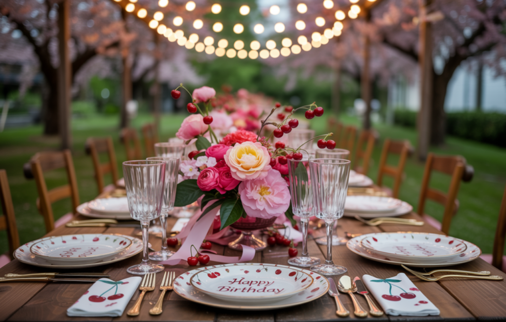 cherry birthday party theme