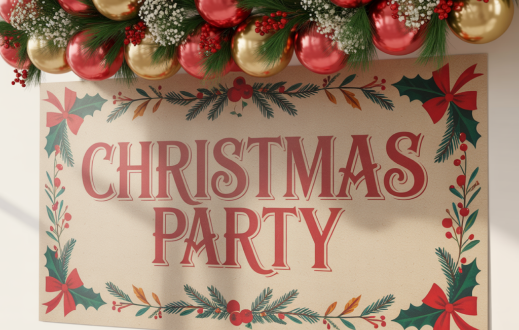 christmas party backdrop